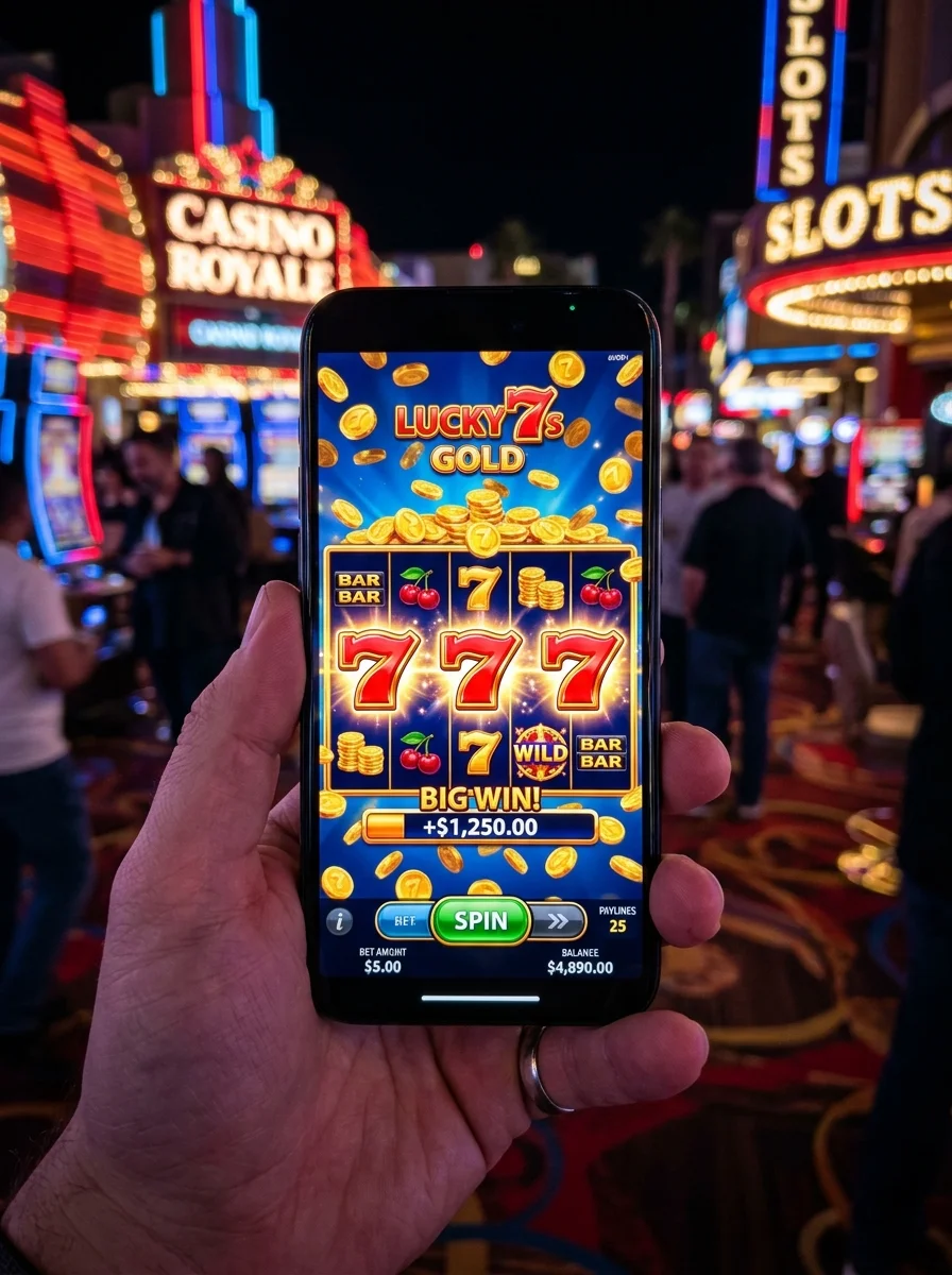 Tampilan permainan slot di perangkat seluler melalui situs hoki805