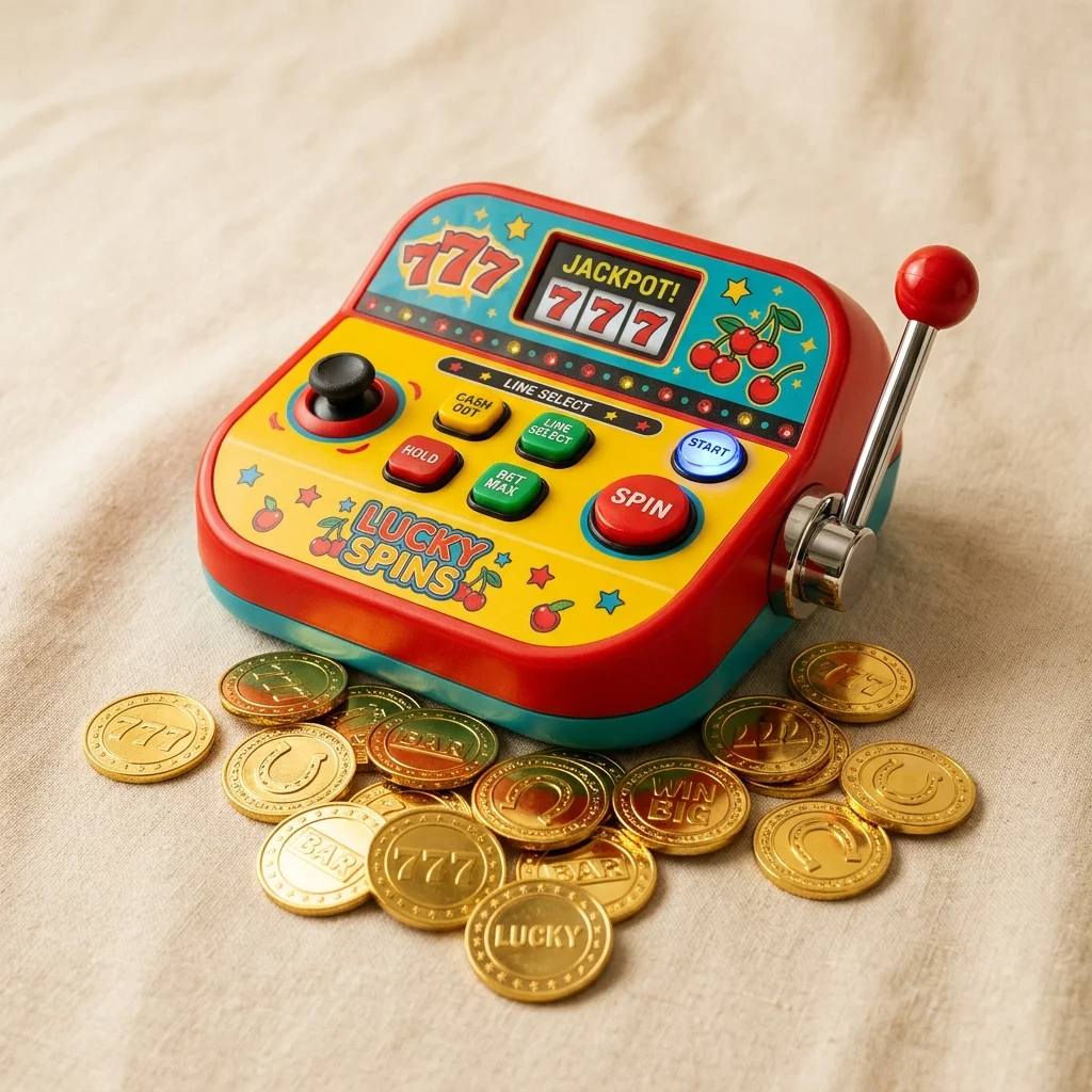 Produk Joker Gaming dengan pengontrol dan koin