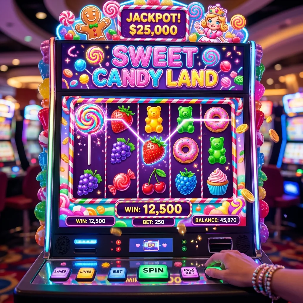 Slot manis bertema permen dan buah warna-warni di jhon77