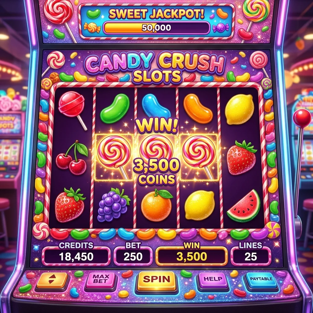 Permainan slot Sweet Bonanza dengan tema permen ceria