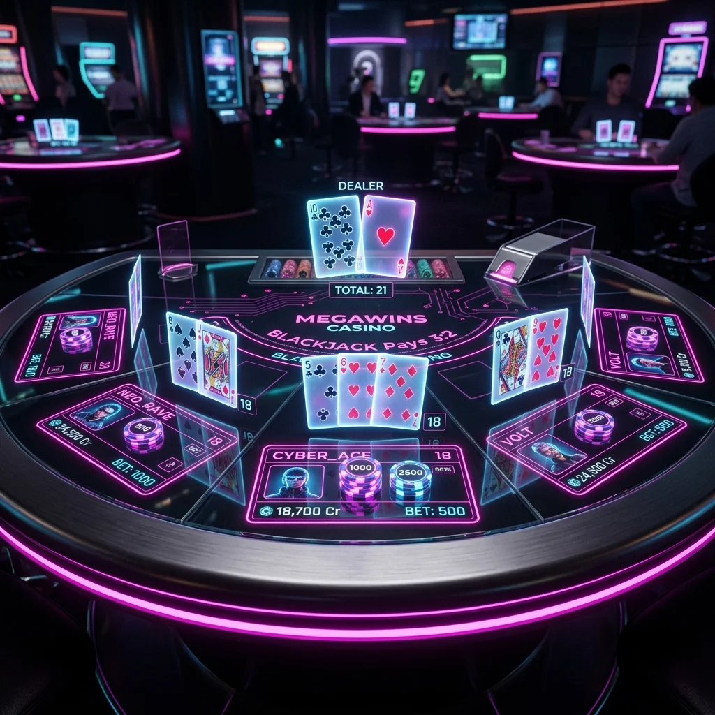 Produk MicroGaming dengan meja kasino holografik