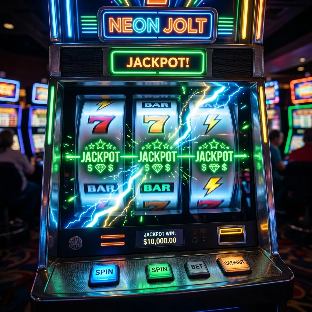 Produk Fastspin dengan mesin slot neon