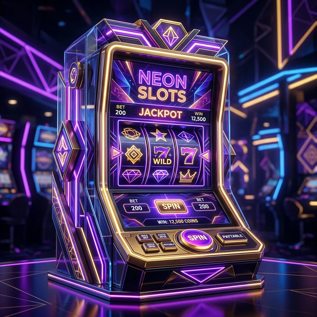 Produk Advant Play dengan desain geometris neon