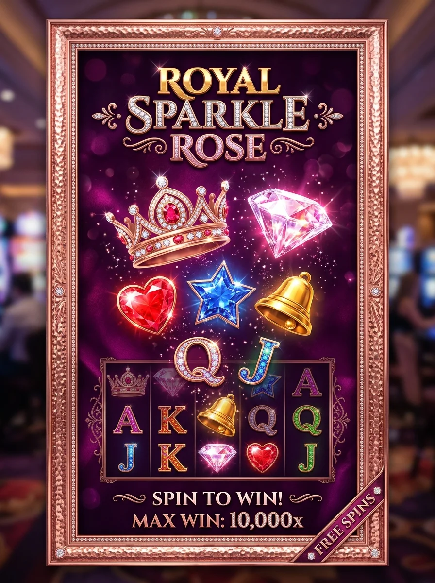 Kartu preview permainan dengan bingkai rose gold