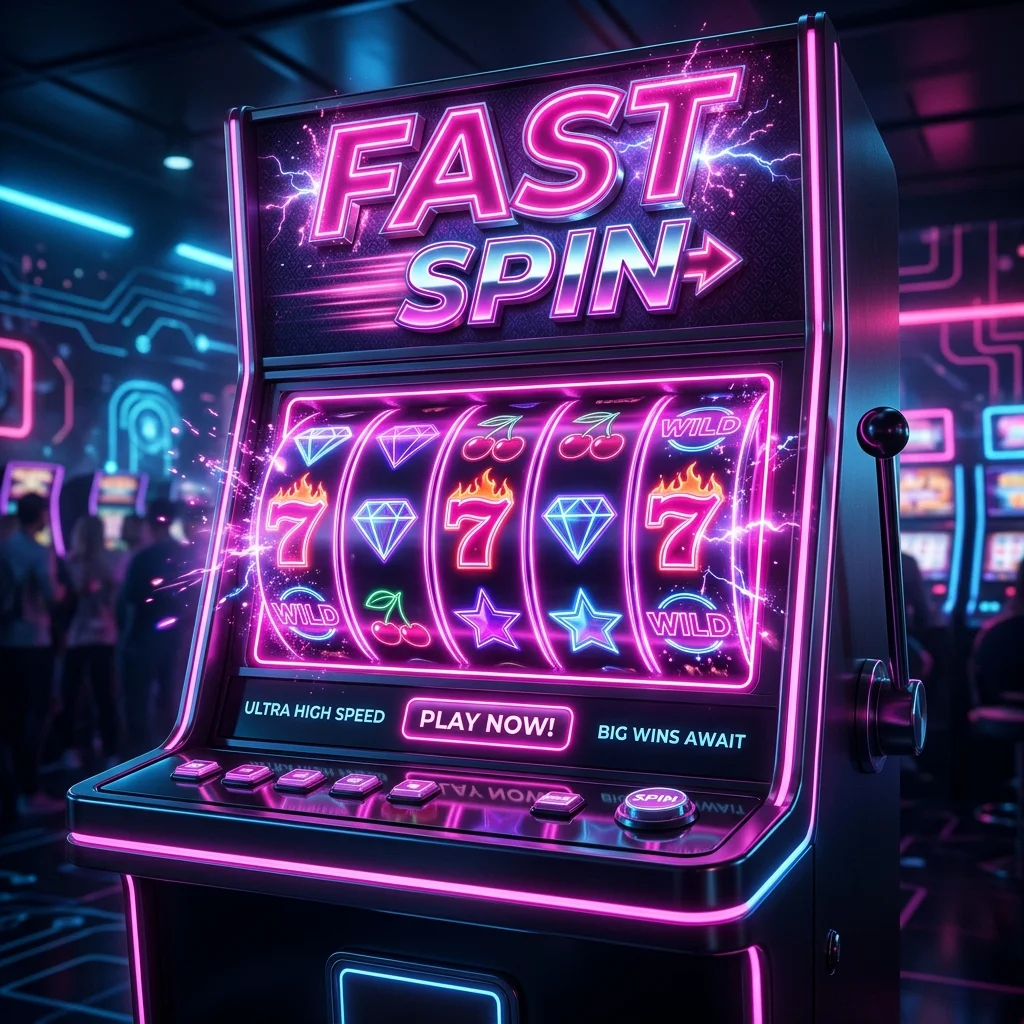 Produk Fastspin dengan gulungan neon rose pink