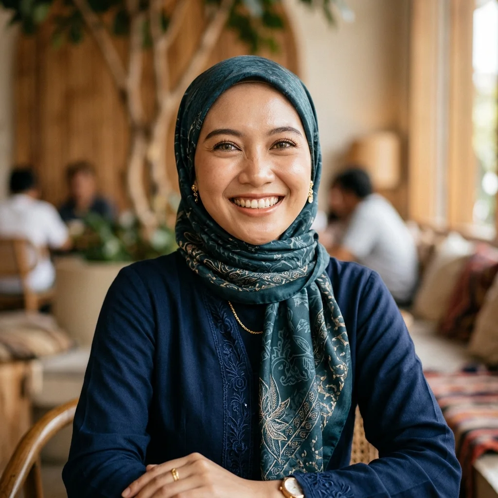 Foto member laura77, wanita berhijab tersenyum